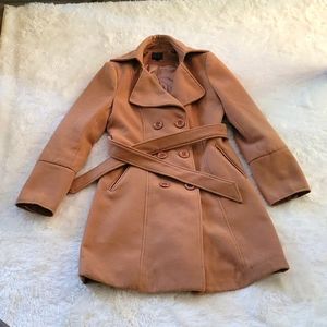 Camel Double Breasted Pea coat